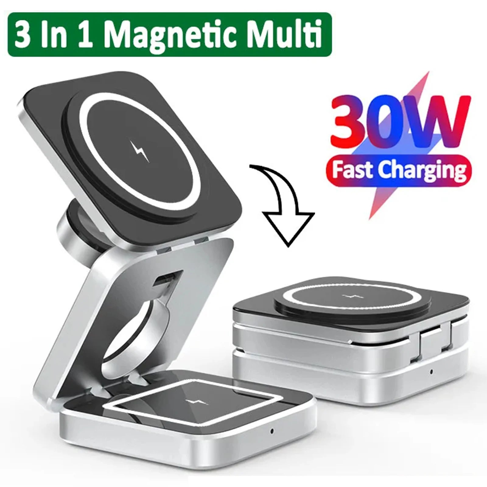3-in-1 Magnetic Wireless Charger Stand